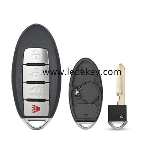 Infiniti 4 button SUV smart key shell with Left battery clamp No logo (have slot place on side)