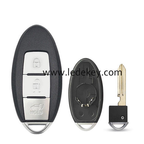 Infiniti 3 button SUV smart key shell with Middle battery clamp No logo