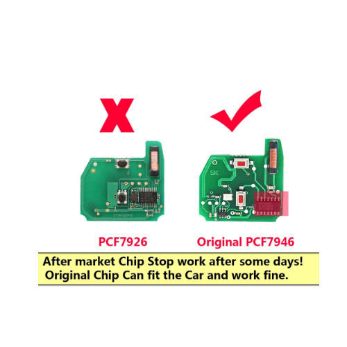 Nissan 2 Button Remote Key  with 433Mhz PCF7946 Chip (Original Chip) FCC: 5WK4876/818