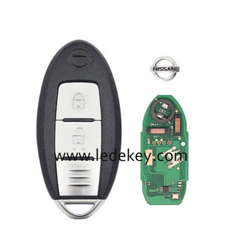 Nissan Tiida Micra Juke Sentra Patrol Note Leaf  2 Button smart key card with 433MHz ID46-Pcf7952 Chip FCC: CWTWB1U825