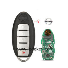 Nissan Kicks Rogue 2018+ 5 Button smart key card with 433MHz 4A Chip FCCID:KR5TXN4 P/N: S180144507