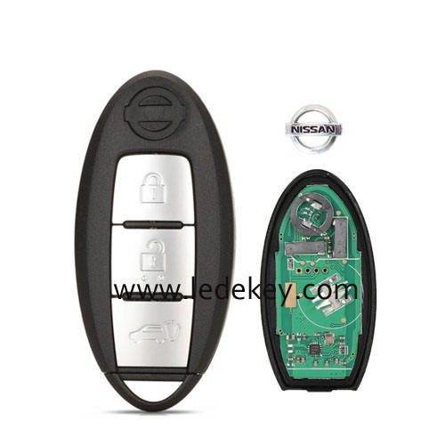 Nissan X-Trail Qashqai 2014-2017 3 Button smart key card with 433MHz 4A Chip FCC: S180144104