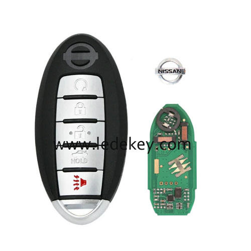 Nissan Altima Maxima Teana 2016-2018 5 Button smart key card with 433MHz 4A-PCF7953M Chip FCC ID: KR5S180144014 Model Number: S180144310