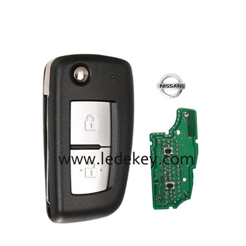 Nissan X-Trail 2 Button Flip Remote Key with 433MHz 4A-PCF7961M Chip FCC: TWB1G767