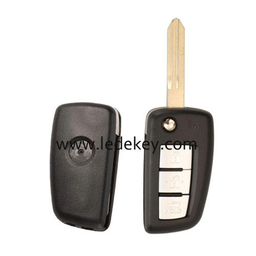 Nissan 3 Button Flip Remote Key with 433MHz 4A-PCF7961M Chip FCC: TWB1G767