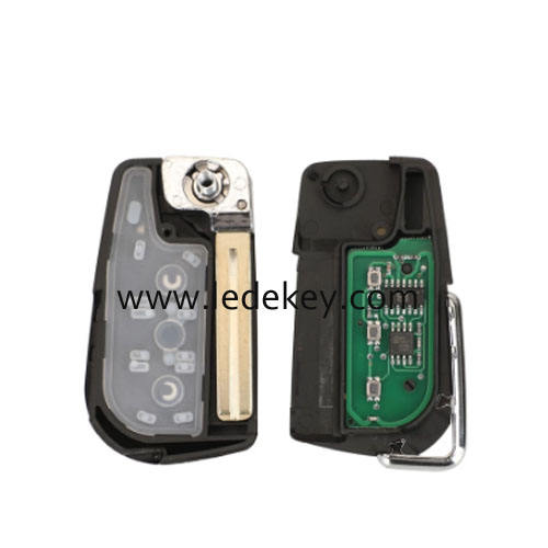 Toyota 2 button remote key with logo 433Mhz H-8A chip P/N 89070-0KB40 FCCID: BA2TA For Toyota Hilux 2015 - 2020
