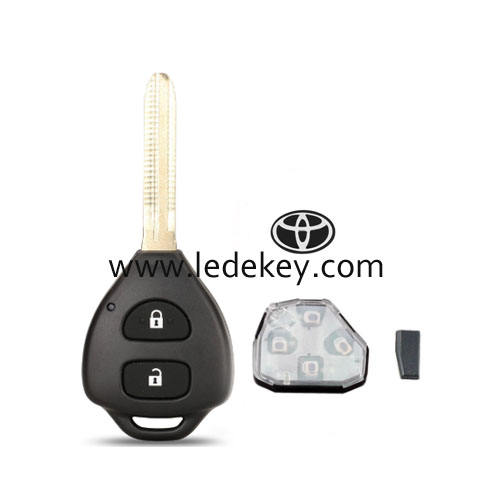 Toyota 2 button remote key with TOY43 blade with logo 433Mhz 4D67 chip FCC ID : 11H29 For Toyota RAV4 Corolla Europe 2006 - 2010