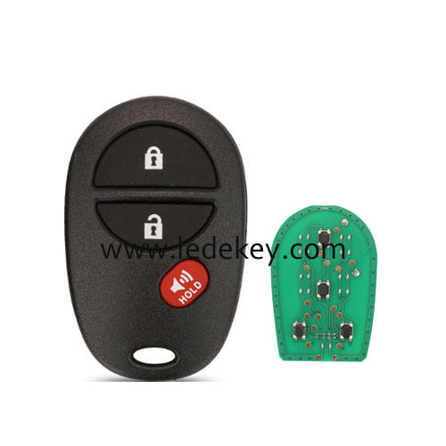 Toyota 3 button remote key 315Mhz FCC ID : GQ43VT20T For Toyota Tacoma HIGHLANDER SEQUOIA Sienna Tundra