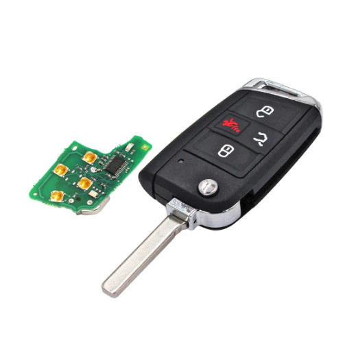 VW 4 button Smart Remote Car Key with HU162 blade ASK 433Mhz MQB AES Chip P/N: 5G6 959 752 BM For Volkswagen Golf Jetta Atlas  2018-2020