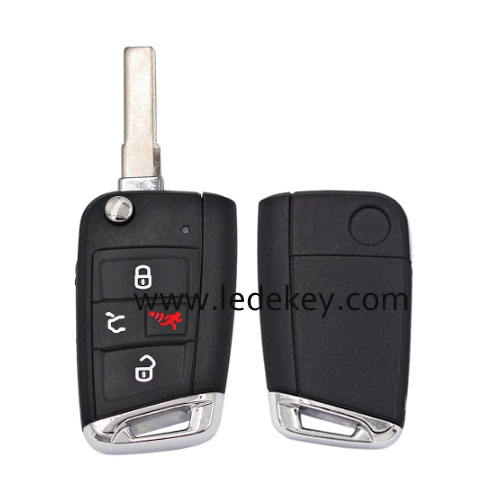 VW 4 button Smart Remote Car Key with HU66 blade ASK 315Mhz MQB AES Chip FCC ID: NBGFS12P01 P/N: 5G0 959 752 BE For Volkswagen Golf GTI 2015-2020