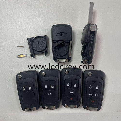 5 button Chevrolet remote key shell