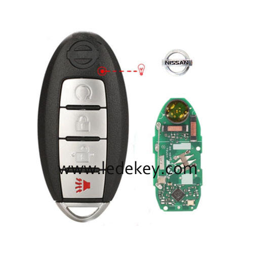 Nissan Rogue Kicks 2018-2021 4 Button Proximity smart key card with 433MHz 4A Chip FCCID: KR5TXN3 S180144503