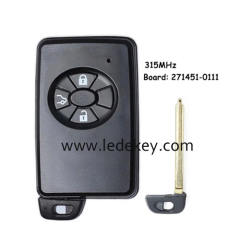 Toyota 3 button Smart Key 315Mhz For Toyota Corolla Mark Premio RAV4 Auris Board ID:271451-0111