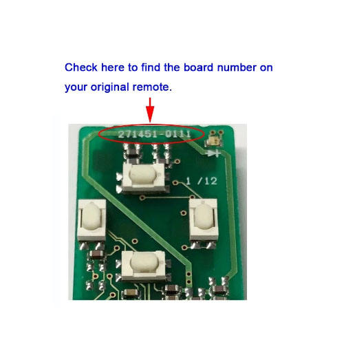 Toyota 4 button Smart Key Keyless Fob 314.3Mhz For Toyota Avalon 2005 2006 2007 Model:HYQ14AAF Board ID:271451-0111 Item number: 89904-07030