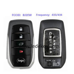 Toyota 4 button Smart Key 433Mhz PAGE1 8A Chip For Toyota Land Cruiser 2018 FCC ID:BJ2EW Board# 89904-60N20 89904-60N21 89904-60N70