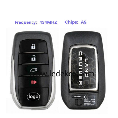 Toyota 4 button Smart Key 433Mhz A9 chip For Toyota Land Cruiser 2020  P/N: 89904-60X80 FCC ID: B2Z2K2P 2110C Board