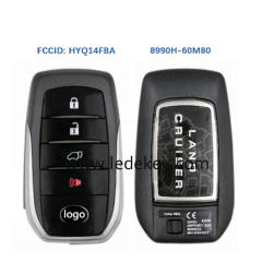 Toyota 4 button Smart Key 312Mhz P1 A8 DST-AES chip For Toyota Land Cruiser 2018+  P/N: 8990H-60M80 FCC ID: HYQ14FBA