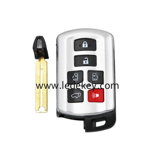 Toyota 6 button Smart Key 314.3Mhz ID74 chip For Toyota Sienna 2011-2019  Board ID: 271451-5691 FCC ID: HYQ14ADR