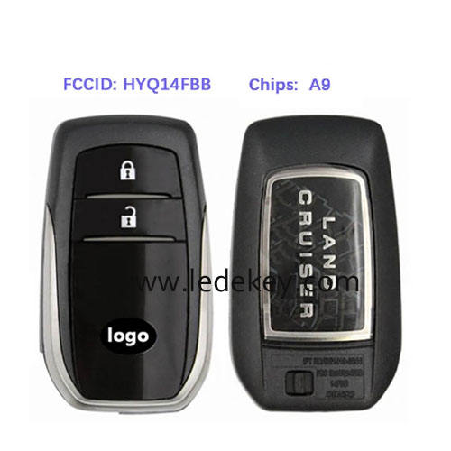 Toyota 2 button Smart Key 314Mhz A9 Chip For Toyota Land Cruiser 2020 Board# 89904-60X30 FCC ID:HYQ14FBB