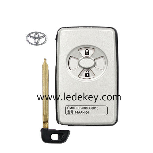 Toyota 2 button smart key shell with blade