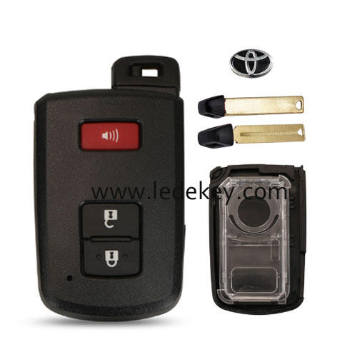 Toyota 2+1 button smart key shell with blade