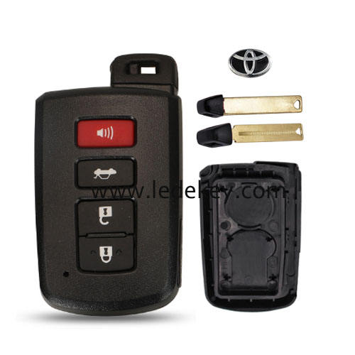 Toyota 3+1 button smart key shell with blade