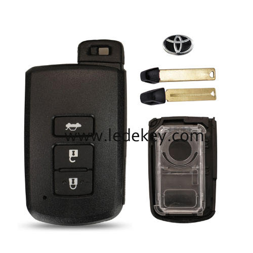 Toyota 3 button smart key shell with blade