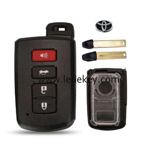 Toyota 3+1 button smart key shell with blade