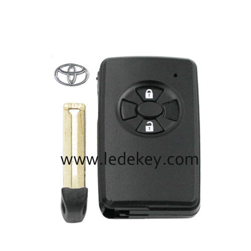 Toyota 2 button smart key shell with blade black color