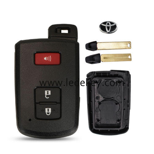 Toyota 2+1 button smart key shell with blade