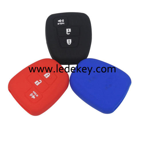 3 buttons Silicone key cover for Toyota (3 colors optional)