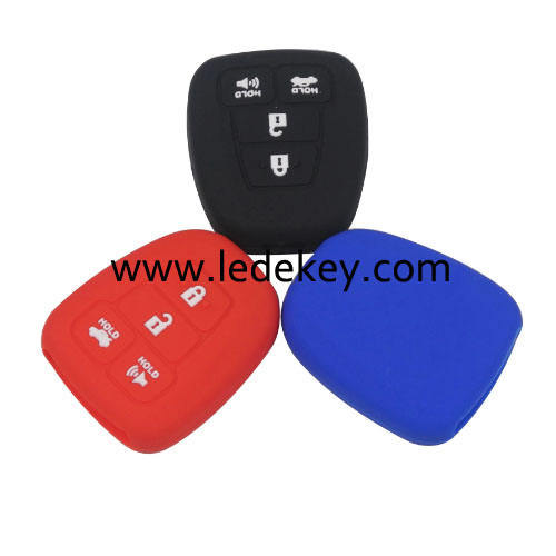 4 buttons Silicone key cover for Toyota (3 colors optional)