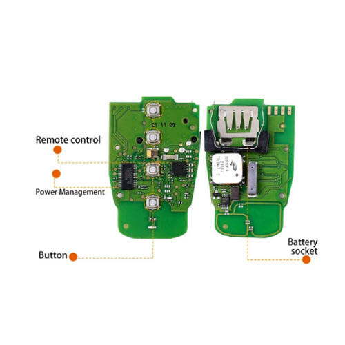 Xhorse XSADJ1GL VVDI 754J Smart Key PCB for Audi A6L Q5 A4L A8L With Key Shell Case 315MHz/ 433MHz/ 868MHz Adjustable Frequency