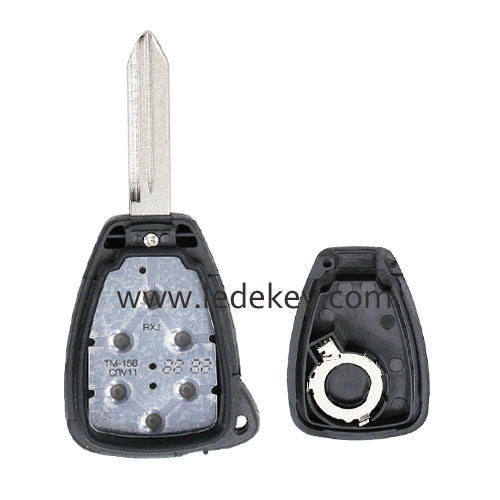 Chrylser 4+1 button key shell NO LOGO with battery clamp