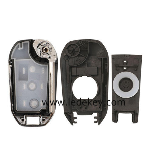 Peugeot 3 button Light button flip remote key FSK 433mhz ID46-PCF7941 chip (407/HU83 blade ) For Peugeot 208 2008 301 308 508 5008 RCZ Expert