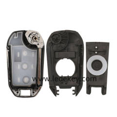 Peugeot 3 button flip remote key shell with logo with 307(VA2) blade