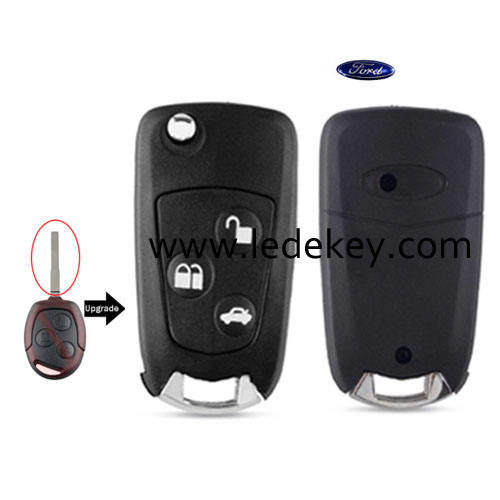 3 button Ford Focus modified folding flip remote key shell