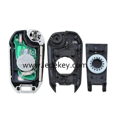 Citroen 3 button Model B flip remote key NO LOGO 433mhz HITAG AES 4A chip (HU83 blade ) For Citroen Aircross C3 C5 C6 Berlingo Dispatch