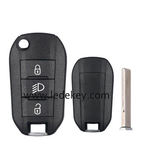 Citroen 3 button Model B flip remote key NO LOGO 433mhz HITAG AES 4A chip (HU83 blade ) For Citroen Aircross C3 C5 C6 Berlingo Dispatch