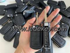 Land rover 3 button flip remtoe key shell with logo (Ford style)