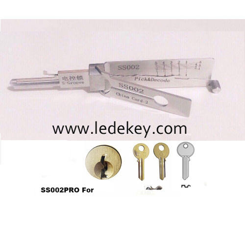 LISHI Tools SS002 PRO Cerradura SGroove Lockping Door Lock Tool 2 in 1