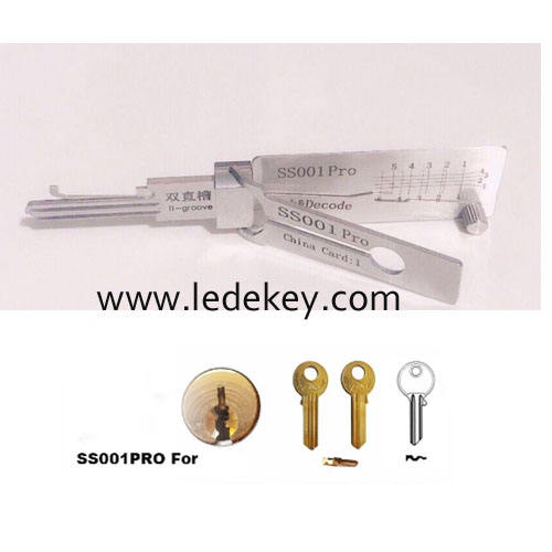 LISHI Tools SS001 PRO Cerradura S-Groove Lockping Door Lock Tool 2 in 1 Pick for fire-proof door Residential Lock