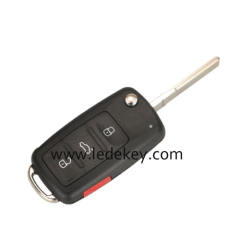 Keyless Go VW 3+1 button Smart Key With 315Mhz ID48 Chip FCC ID: 5K0837202AK/BJ P/N: NBG010206T For Volkswagen Tiguan Beetle EOS GOLF JETTA PASSAT 2011-2017 (Models with Prox)