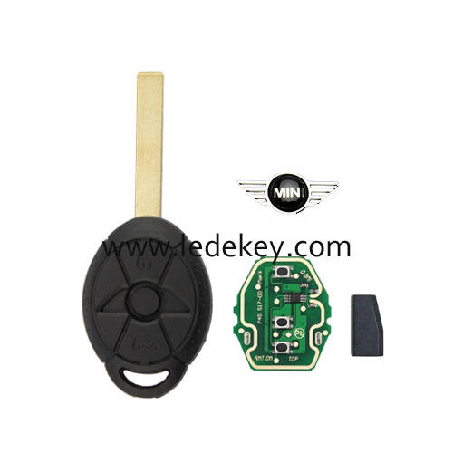 BMW EWS Systerm 3 button remote key with 433MHZ aftermarket 7935(ID44) chip For Old BMW Mini Cooper S R50