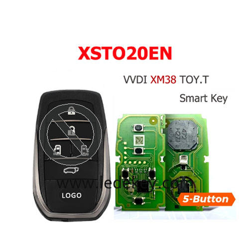 XHORSE VVDI 5 Button XM Smart Key PCB XSTO20EN  (Not include key shell)