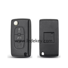 Citroen VA2(307) blade 3 buttons flip remote key shell (No battery place )
