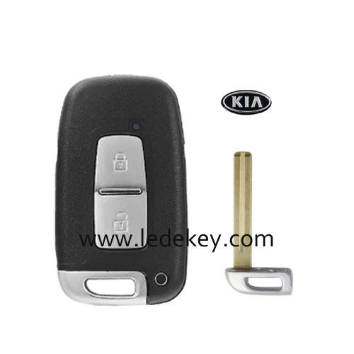 Kia 2 button smart key shell with middle blade