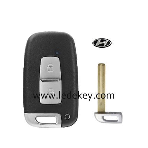 Hyundai 2 button smart key shell with middle blade