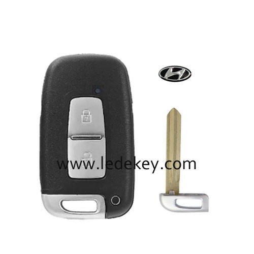 Hyundai 2 button smart key shell with Right Blade