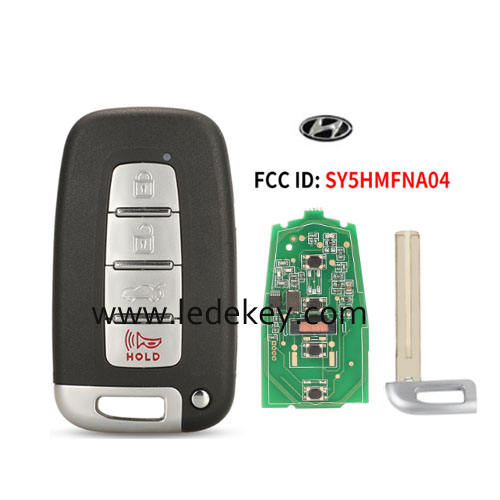Hyundai 4 button smart remote key Middle Blade 315Mhz ID46-PCF7952 chip (FCC ID : SY5HMFNA04 )